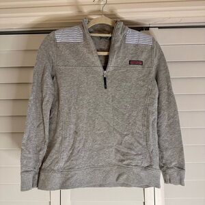 Vineyard Vines Light Gray Quarter-Zip Women's Sweater